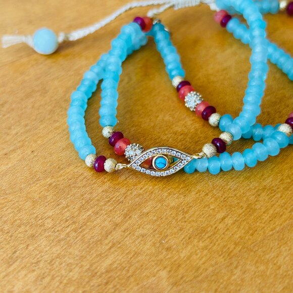 Neiman Marcus Tai Multi-Strand Evil Eye Bracelet - Picture 3 of 6